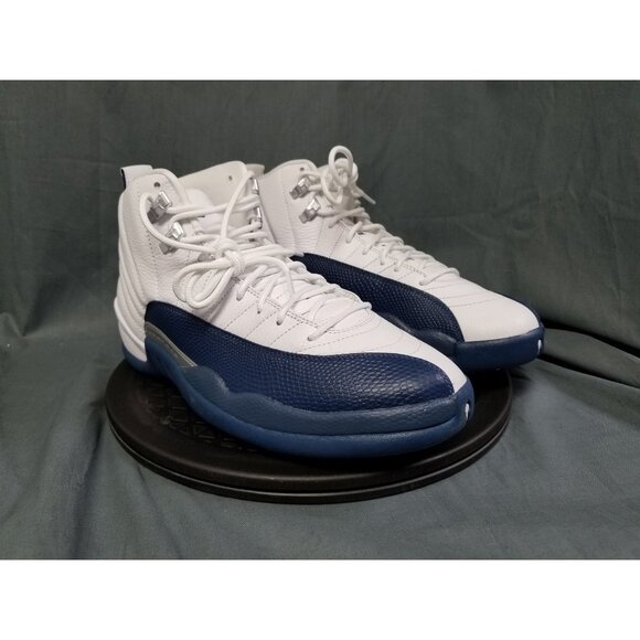 Air Jordan 12 Retro Sneakers White French Blue Mens Size 9 NEW in BOX! - Picture 10 of 11